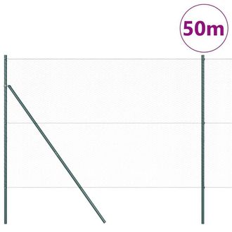 Berkfield Home Hexagon Fence Green 1.6x50 m Steel