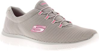 Skechers Summits Dames Sneakers grijs/helle bloemenroze