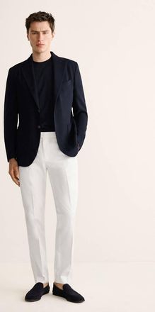 Mango Pantaloni slim-fit cotone bianco sporco - Uomo - 46 - MANGO MAN