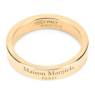 Maison Margiela Rings, female, Yellow, Size: 44 MM Logo Ring