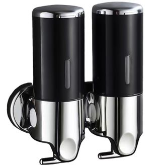 OEM Dispensador De Jab&oacute;n Para Ba&ntilde;o, 2 Botellas, Bomba Doble, Montaje En Pared, Para Champ&uacute; Y Acondicionador - Blanco