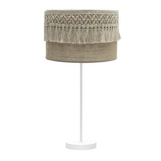 Fabrilamp Fabrilamp - Sobremesa Grande Ekaterina 1xe27 Blanco/saco 63x30x30 Cm Con Pasamaneria