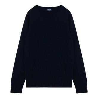 Drumohr Ronde Hals Shirt - Heren - Truien - Blauw - Maat: XL