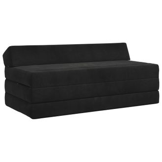 vidaXL Sof&aacute; Cama Plegable Negro 120 X 60 X 49 Cm Tela Vidaxl