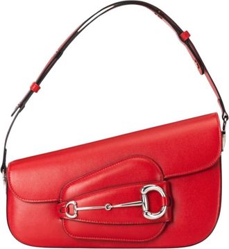 Gucci Red 1955 Horsebit Medium Shoulder Bag