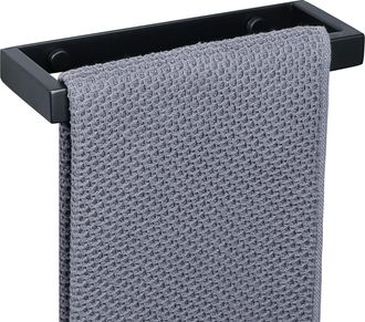OEM Toallero De Pared De Acero Inoxidable De 40 Cm Sin Taladro Para Ba&ntilde;o, Para Cocina, Fregadero E Inodoro, Montaje Con Tornillos O Adhesivo, Negro Mate