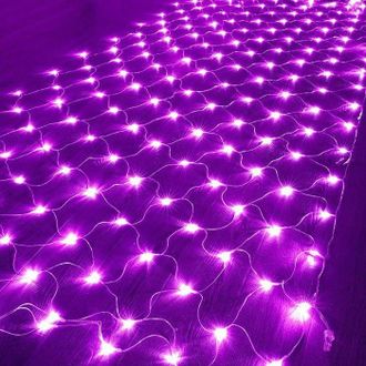 OEM 1 Guirlande Lumineuse Led, 880 Leds, Filet Lumineux 6x4m, 8 Modes, Ip44, Violet, Int&eacute;rieur Ext&eacute;rieur, No&euml;l Jardin