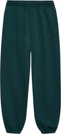Anine Bing Omlijste Monogram Jogger Broek - Dames - Sweatpants - Groen - S - Broeken