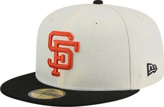 New Era Mens Giants Evergreen Chrome 59FIFTY Fitted Hat - Tan/Black Size 7