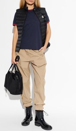 Moncler T-shirt With Logo, Womens, Navy Blue