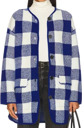 John & Jenn Jones Button Up In Blueberry Plaid