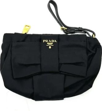 Prada Pre-owned Leather prada-bags - Dames - Vintage Schoudertas - Zwart - ONE Size - Leer - Vintage