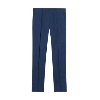 Brooks Brothers Regular Fit Cotton Flannel Chino - male - Brooks Brothers - Suit Trousers - Blue - W33 - Trousers