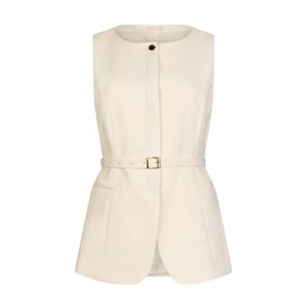 Liu Jo Vests, female, Beige, Size: S Belted Waistcoat