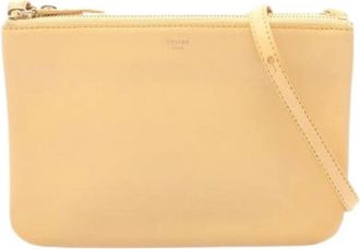 Celine Pre-owned Vintage Crossbody Bag - Dames - Vintage Schoudertas - Geel - ONE Size - Leer - Vintage