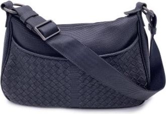 Bottega Veneta Pre-owned Shoulder Bags, female, Black, Size: ONE SIZE Pre-owned Canvas Shoulder Bag