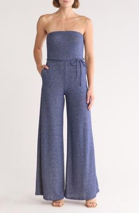 Go Couture Tube Strapless Jumpsuit in Navy at Nordstrom Rack, Size X-Large