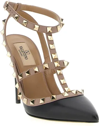 Valentino Garavani Womens Rockstud Pump Black Lamb Leather
