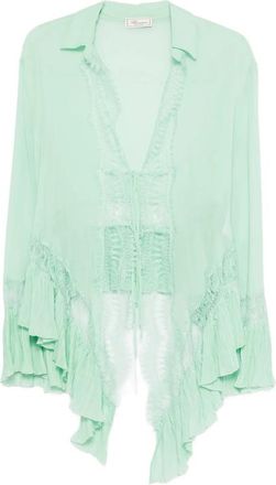 Blumarine Lace Ruffled Blouse
