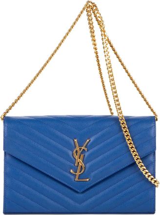 Saint Laurent Borsa a tracolla trapuntata - Blu