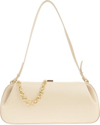 Yuzefi Oyster Schoudertas - Dames - Schoudertassen - Beige - ONE Size - Leer - Tassen