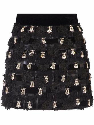 Dolce & Gabbana Geweven mini-rok - Zwart