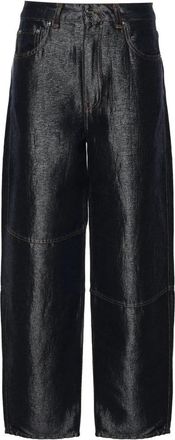 Ganni Wide Jeans - Dames - Loose Fit Jeans - Blauw - W27 L33 - Denim - Jeans