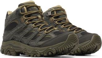 Merrell Moab 3 Mid Waterproof Hiking Shoe in Black/Beluga at Nordstrom, Size 11.5