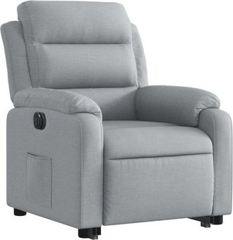 vidaXL Vidaxl - Sill&oacute;n El&eacute;ctrico Reclinable Elevable De Tela Gris Claro