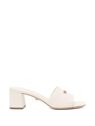 Versace Open Toe Sandals with Metallic Lettering