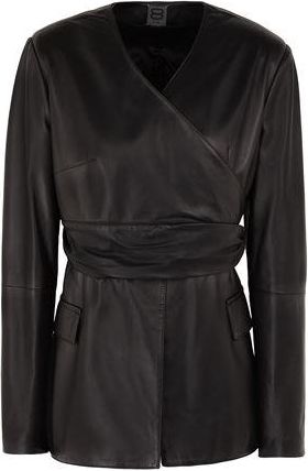 8 by YOOX LEATHER WRAP BLAZER