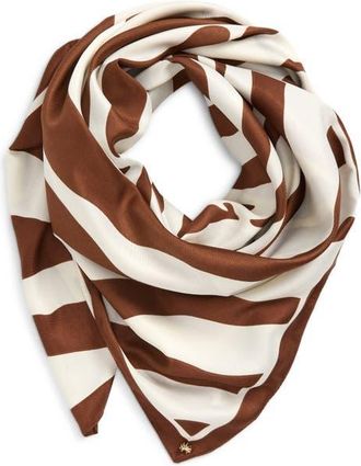 Lele Sadoughi Zebra Scarf in Walnut at Nordstrom