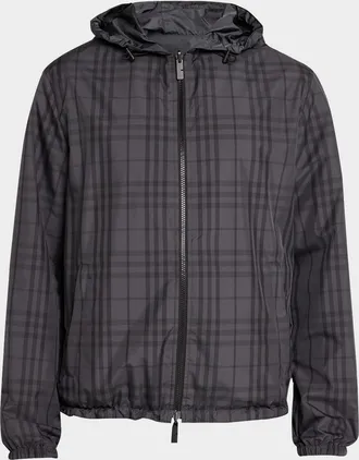 Burberry Men & apos;s Reversible Check Newport Hooded Jacket