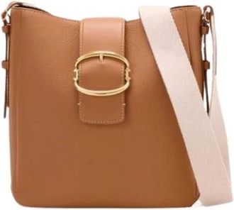 Carolina Herrera Charnela Insignia Crossbody - Dames - Schoudertassen - Bruin - ONE Size - Leer - Tassen
