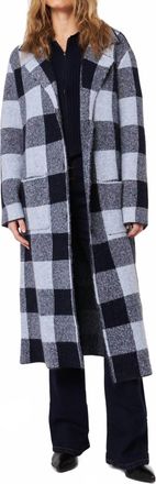 John & Jenn Kristoff Sven Coat In Navy Check