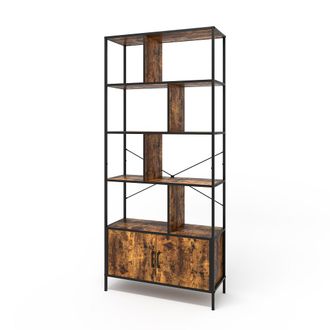 Vicco Separador De Ambientes Fyrk, Roble R&uacute;stico, 80 X 180 Cm Con 2 Puertas Vicco