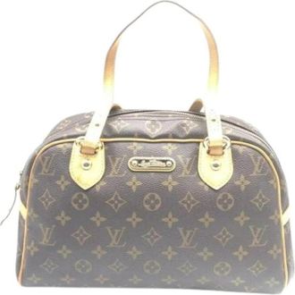 Louis Vuitton Pre-owned Canvas Handtas - Dames - Vintage Handtas - Bruin - ONE Size - Vintage
