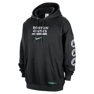 Nike Mens Boston Celtics Courtside Jordan NBA Club Premium Pullover Hoodie in Black | IB2293-010