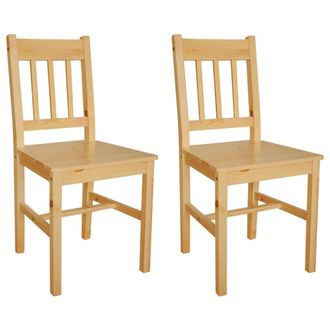 vidaXL Sillas De Comedor 2 Unidades Madera De Pino Vidaxl