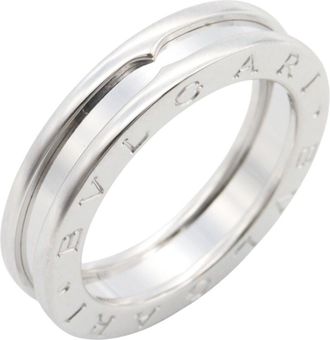 Bulgari Silver White Gold (18K) Band Ring (Pre-Owned)