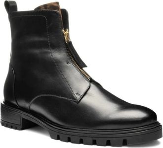 Ara Tourmaline Front Zip Boot - Dames - Enkellaarsjes - Zwart - 39 EU - Leer - Schoenen