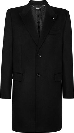 Billionaire Boys Club single-breasted felted coat - men - Virgin Wool/Cashmere/Polyamide/Viscose/Acetate - 54 - Black