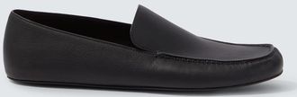 The Row Leo leather loafers