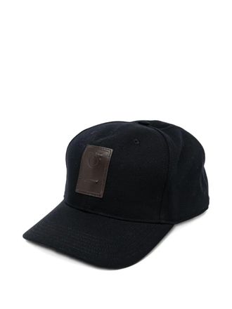 Ferragamo logo-patch cotton cap - men - Cotton/Cotton - One Size - Black