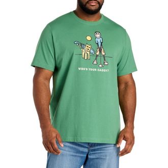 Life is good Big & Tall Whos Your Caddy Graphic Tee in Green at Nordstrom, Size 6X Big