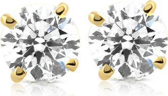 Pompeii3 4 cttw Round Diamond Screw Back Studs 14K Yellow Gold