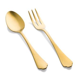 Mepra Dolce Vita Serving Set - 2 Pieces in Pewter Gold at Nordstrom