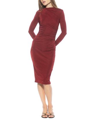 Alexia Admor Kim Draped Midi Sheath Dress