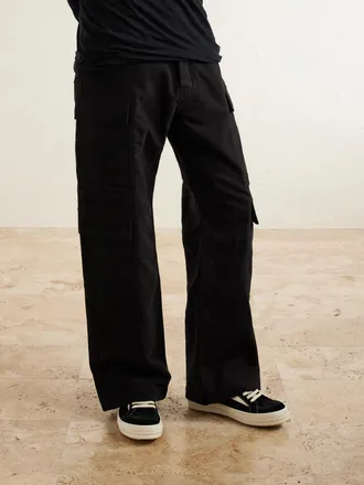 Rick Owens Full-Grain Leather-Trimmed Suede Sneakers