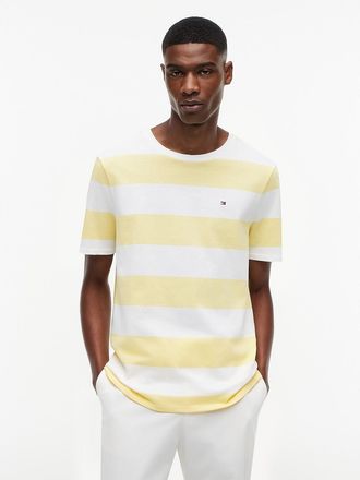Tommy Hilfiger Mens Rugby Stripe T-Shirt - Yellow - XXXL